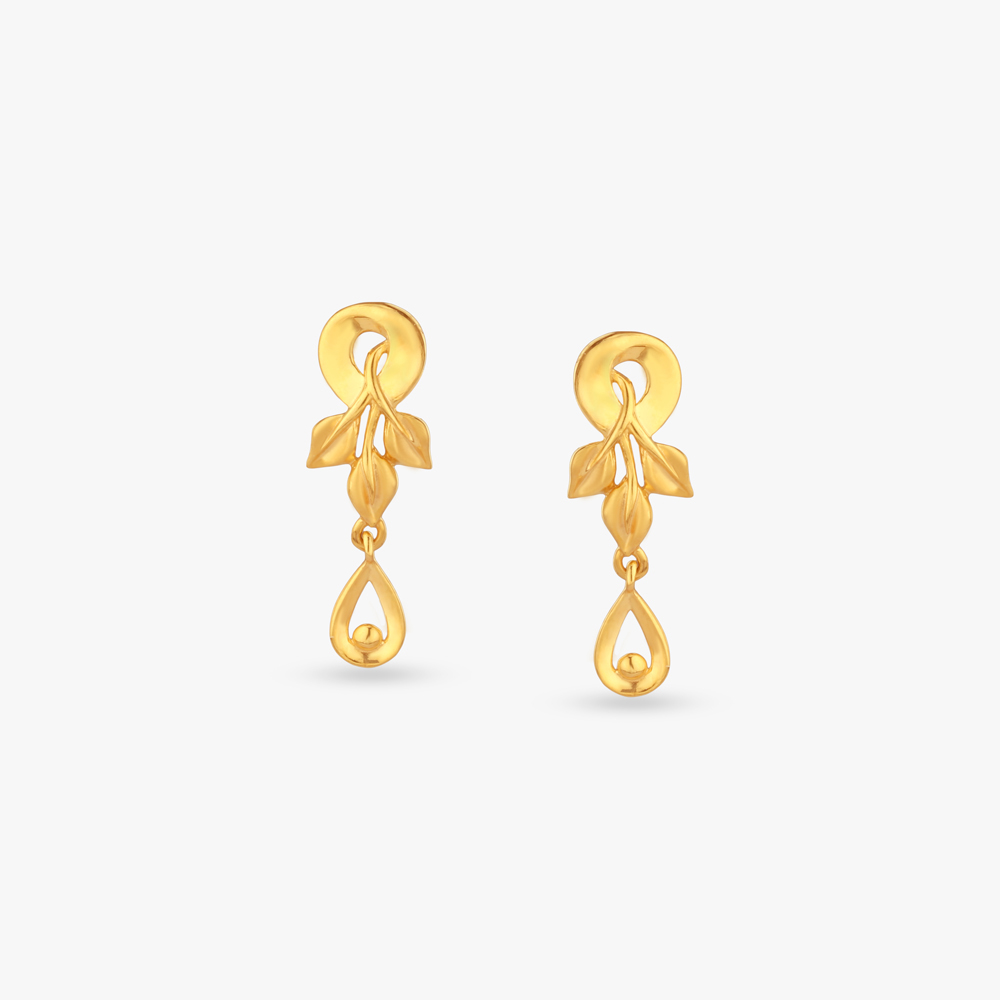 

Vine Flow Gold Drop Earrings