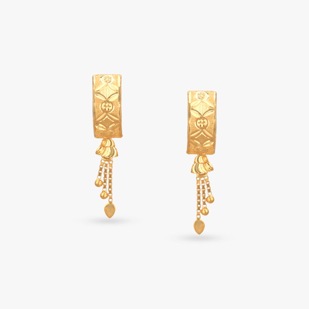 

Grace Unfolded Gold Drop Earrings