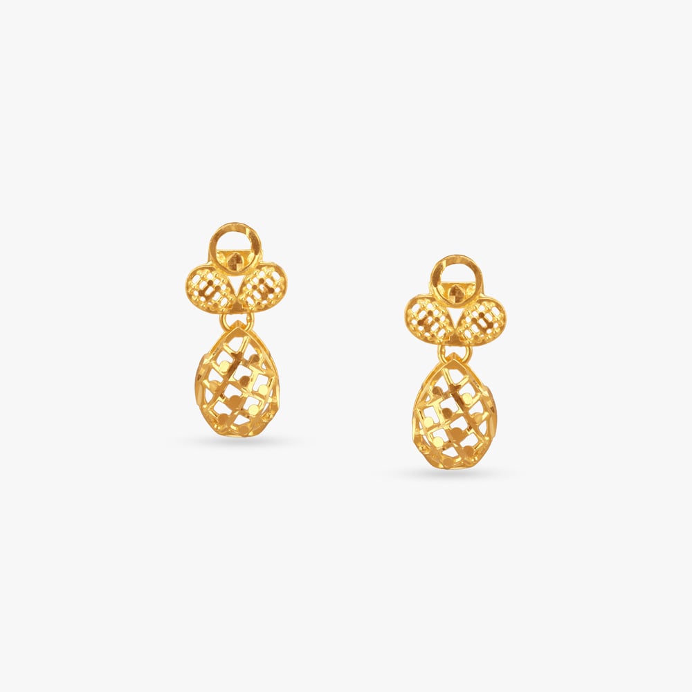 Leaf Drop Gold Necklace Set,,hi-res image number null