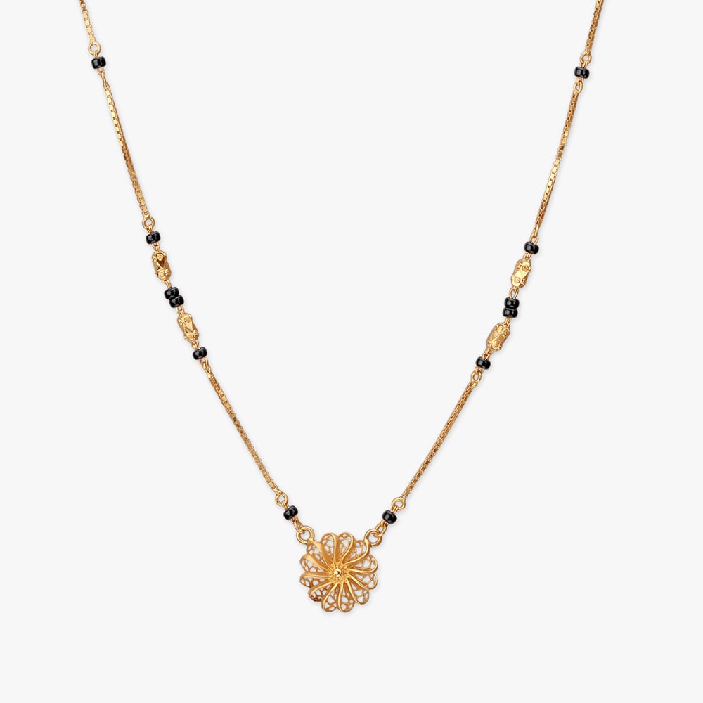 Floral Grace Gold Mangalsutra,,hi-res image number null