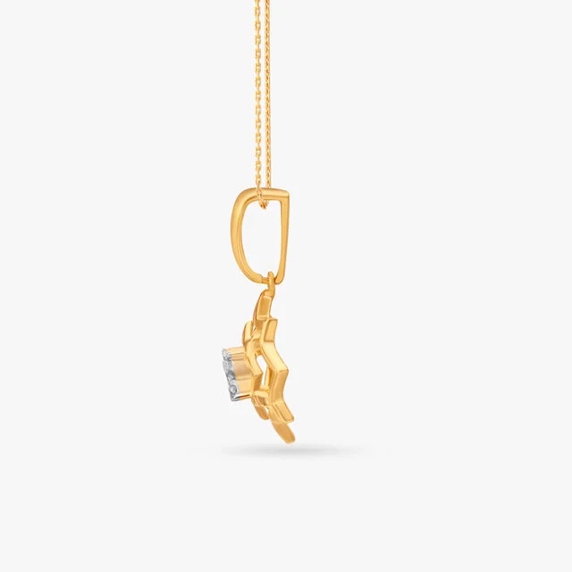 Geometric Pattern Diamond Pendant,,hi-res image number null
