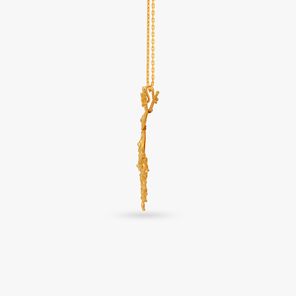 Draped Muse Gold Maang Tikka,,hi-res image number null