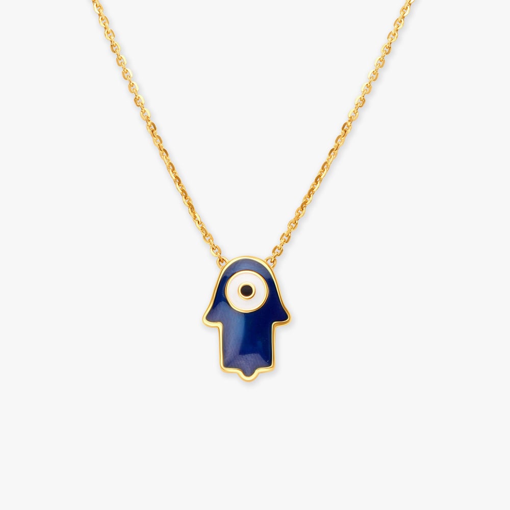 

Protective and Charming! Hamsa Pendant with Chain
