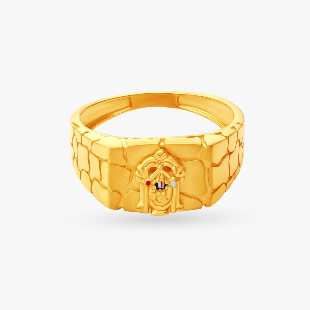God-Srinivasa Gold Finger Ring,,hi-res image number null