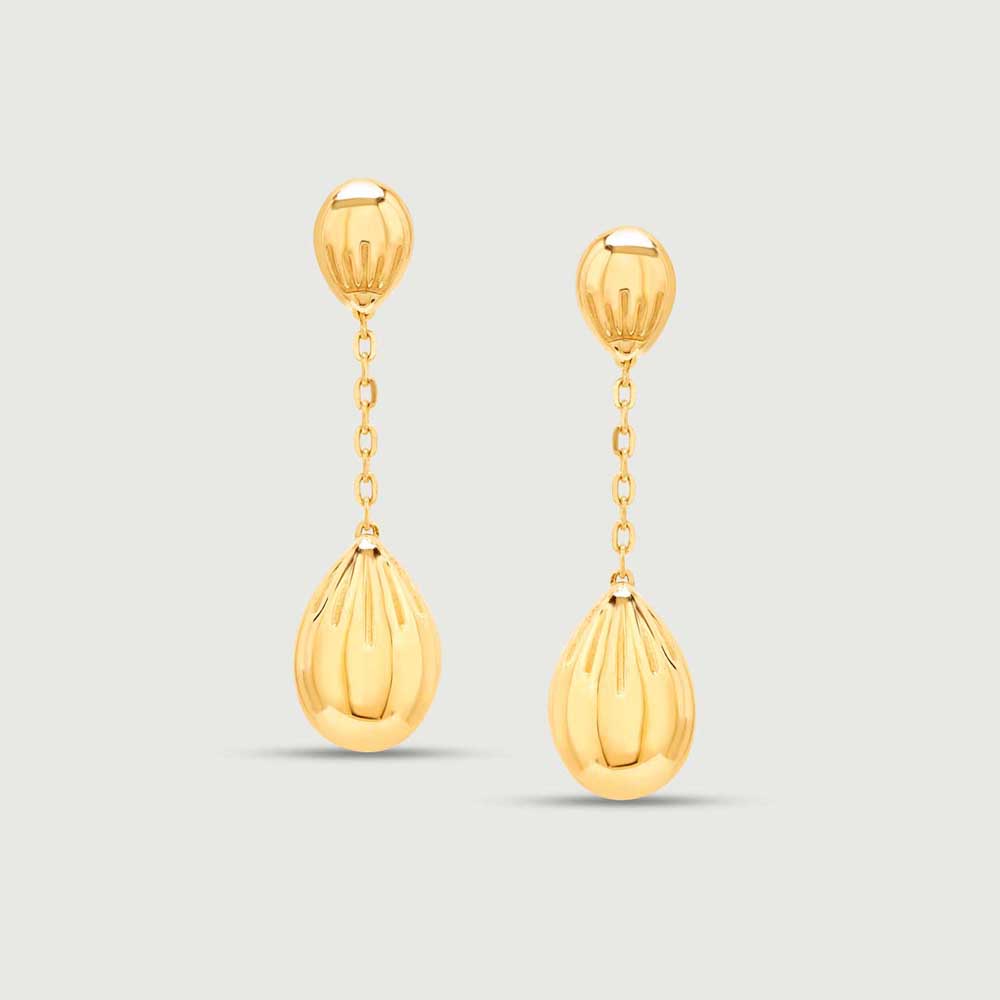 Glossy Chic Gold Drop Earrings,,hi-res image number null
