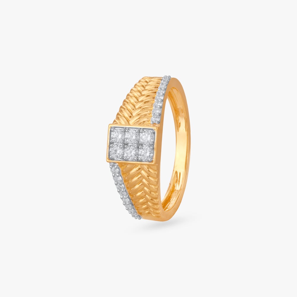 Textured Majesty Diamond Finger Ring for Men,,hi-res image number null