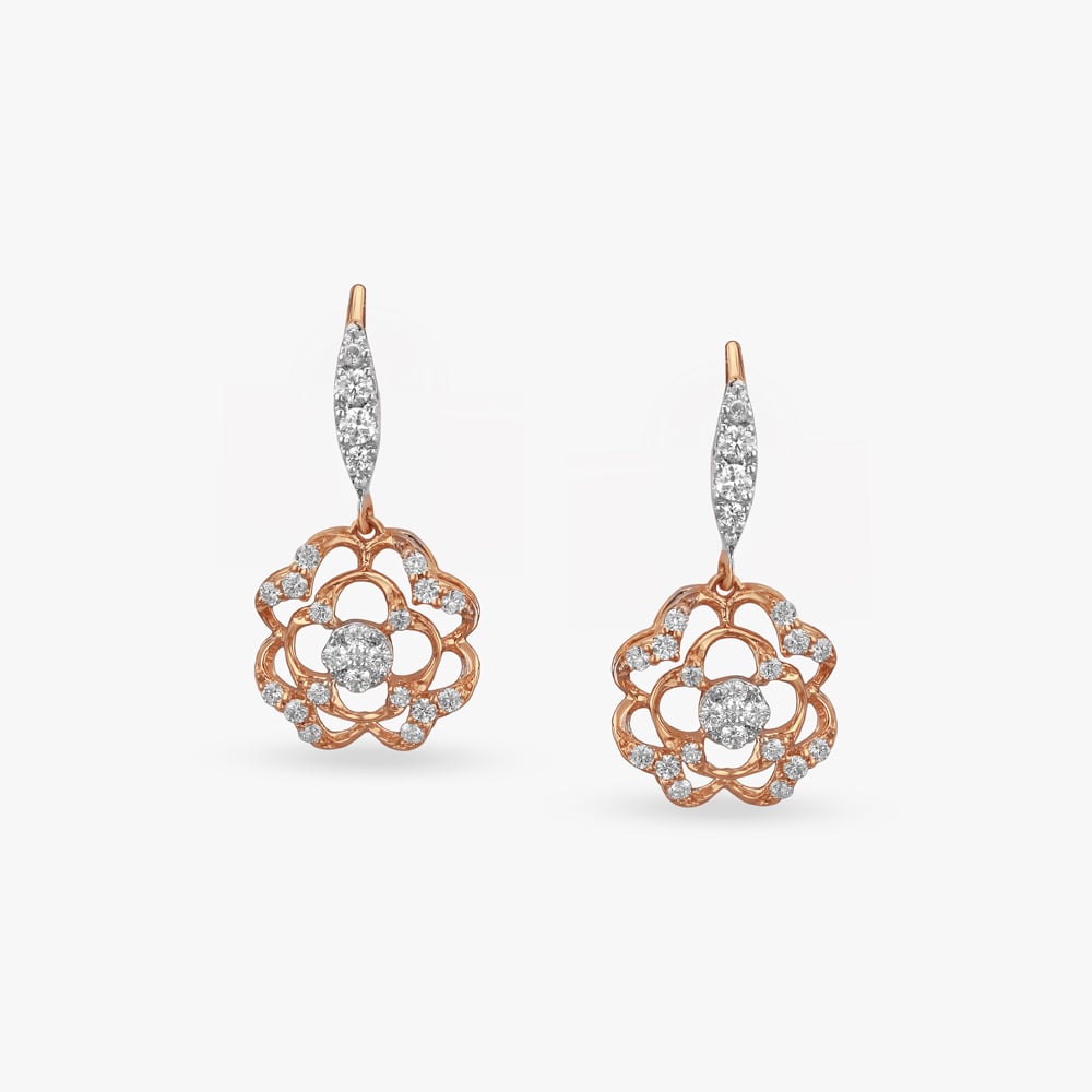 

Blossom Charm Diamond Drop Earrings