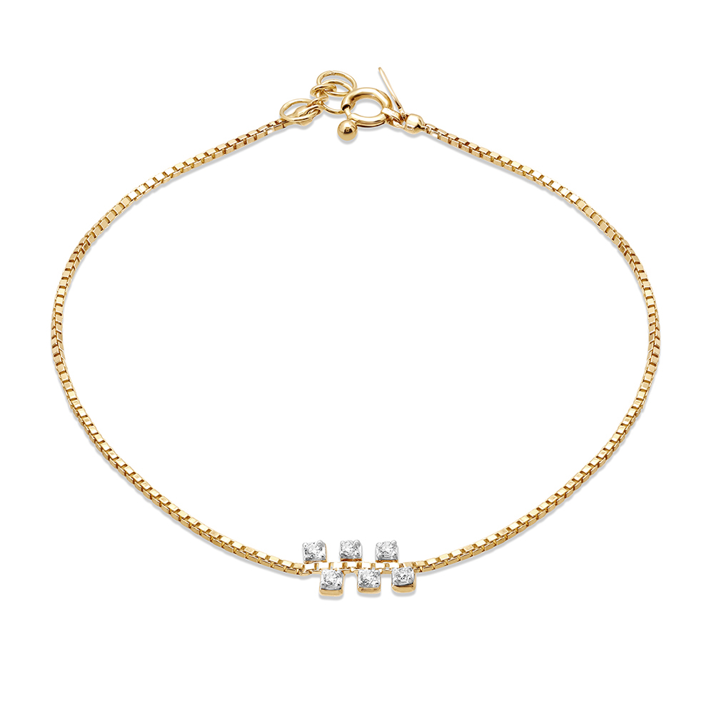 14KT Yellow Gold Icy Rhythm Diamond Bracelet,,hi-res image number null