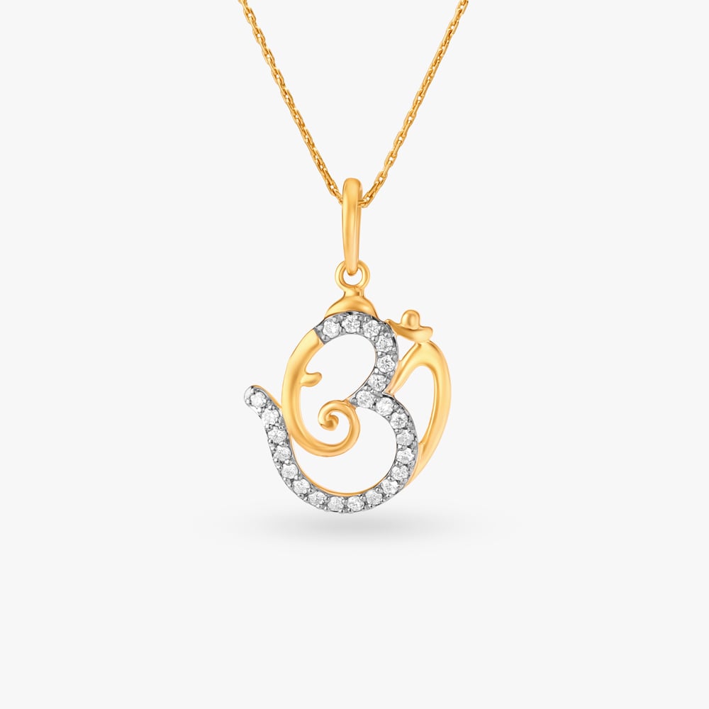 Ganapati Diamond Pendant,,hi-res image number null