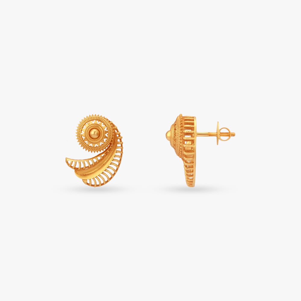 Solar Spiral Gold Necklace Set,,hi-res image number null
