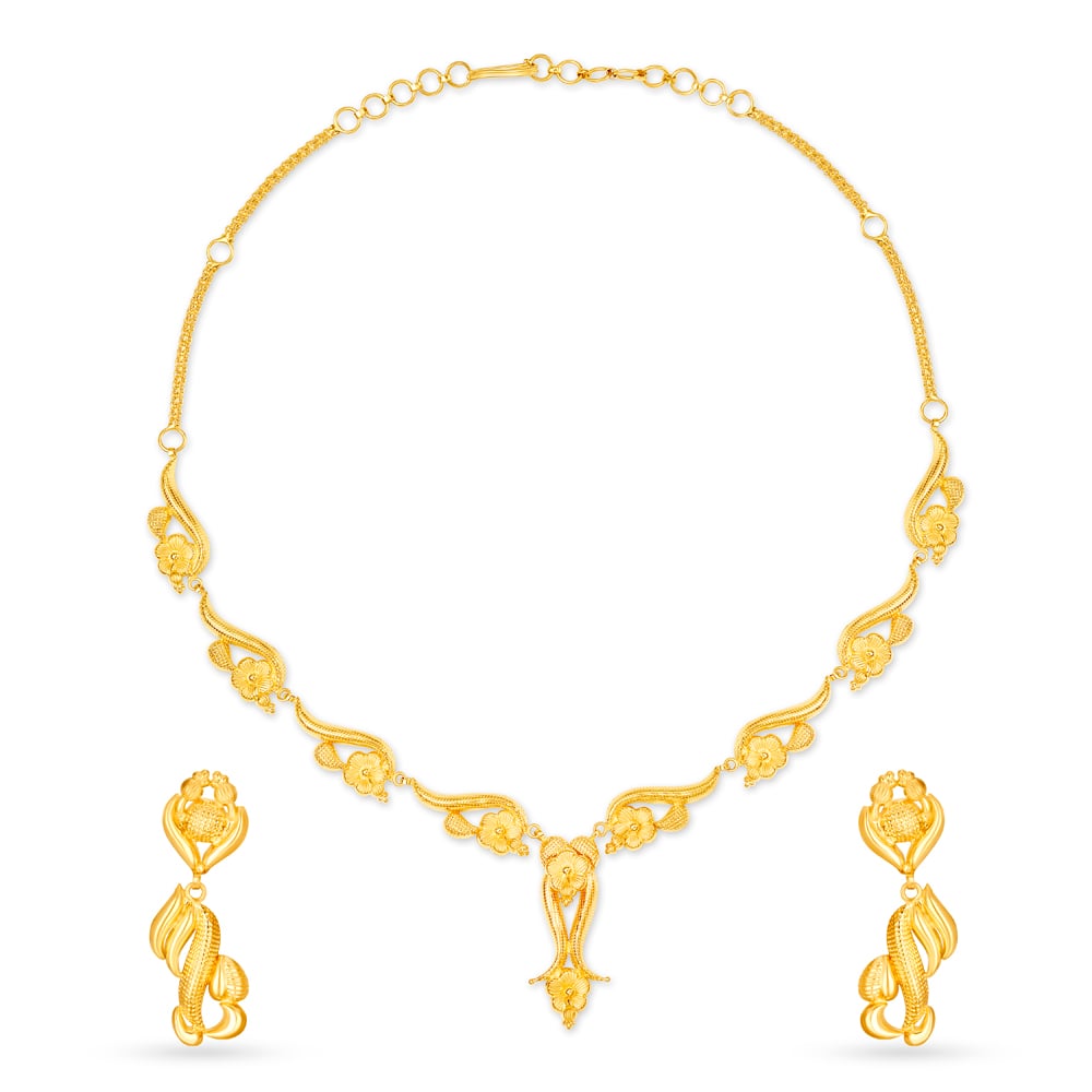 Radiant Gold Necklace Set
