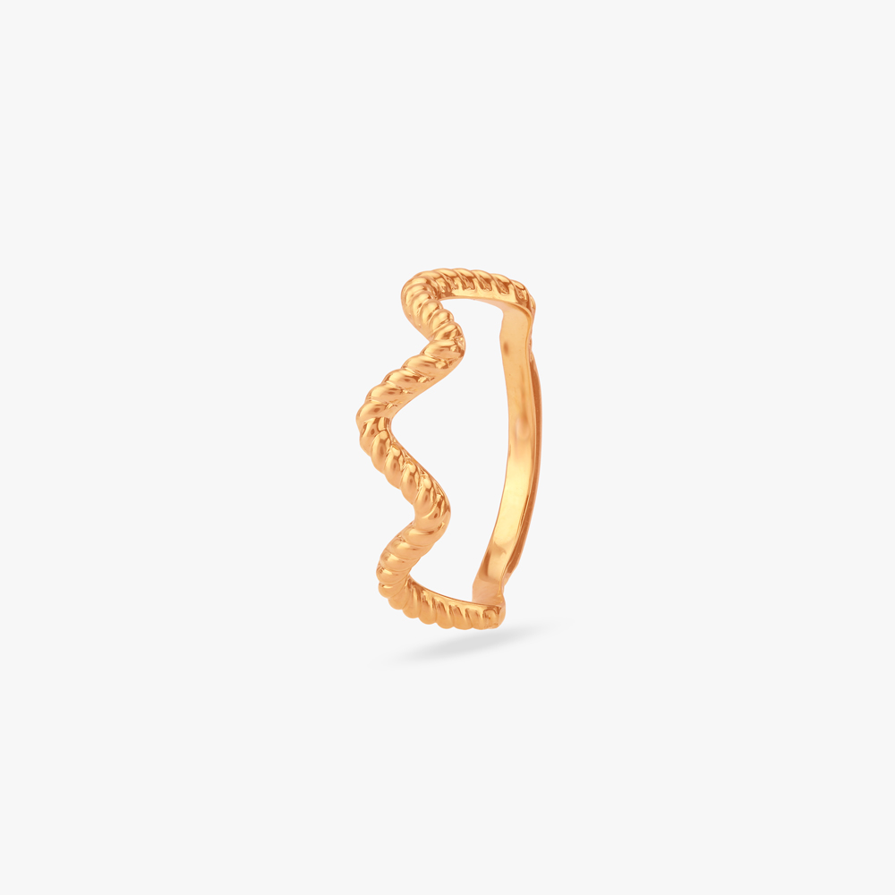 Wave Whirl Gold Ring,,hi-res image number null