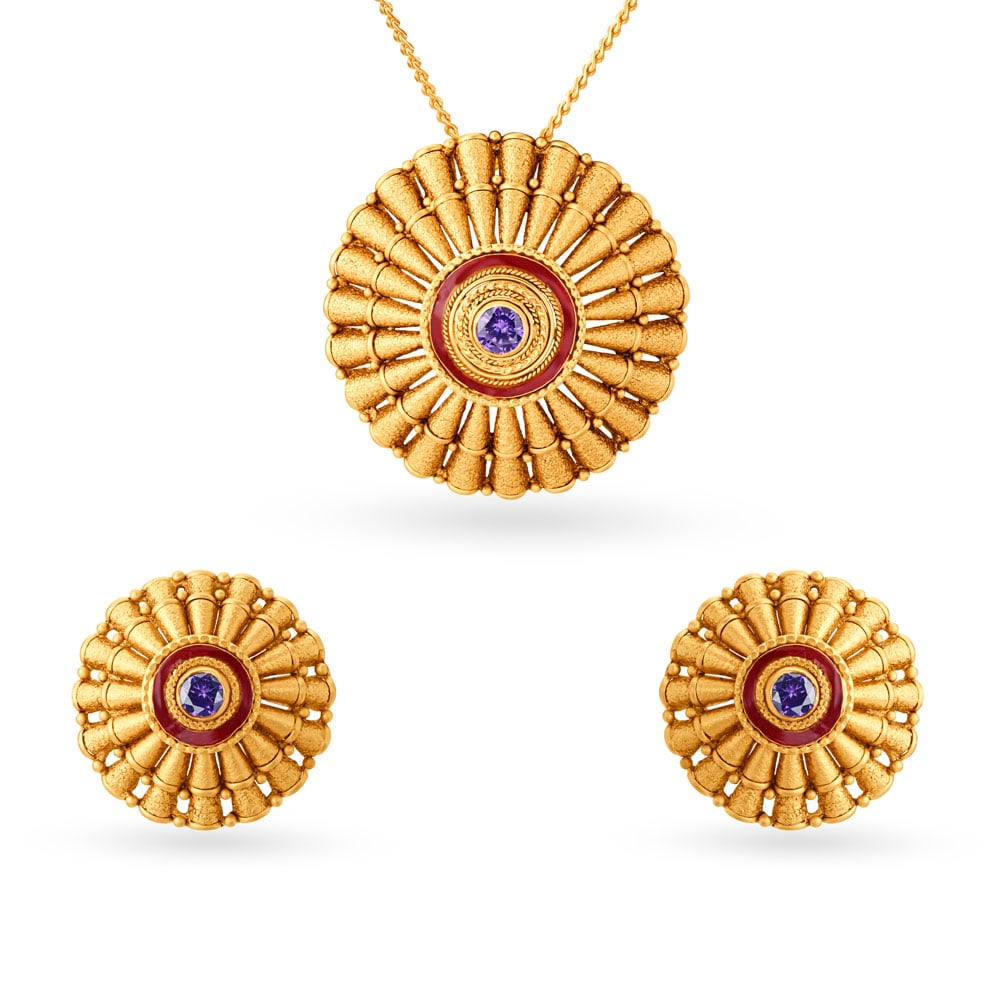 Regal Bold Pendant and Earrings Set,,hi-res image number null