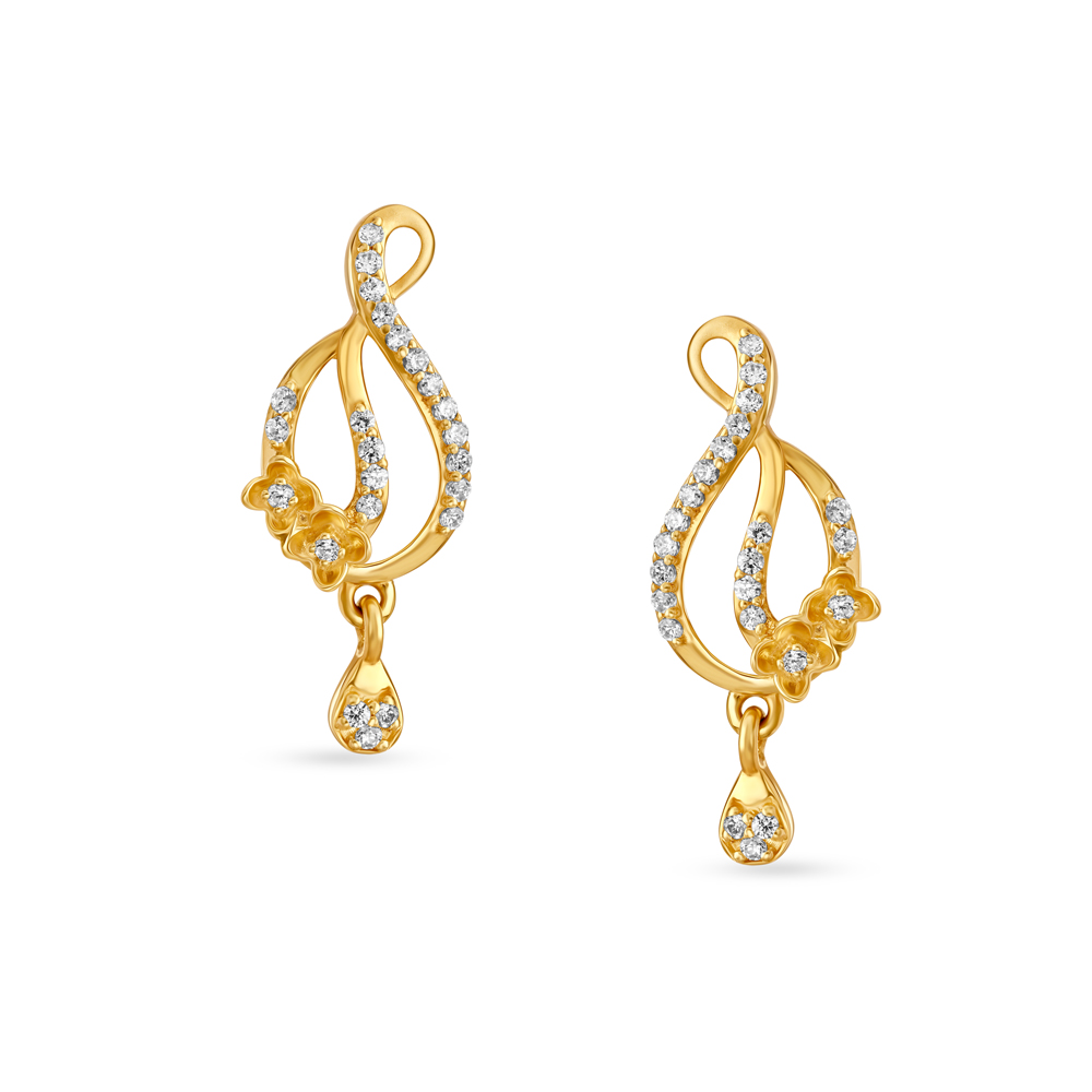 Music note earrings gold deals