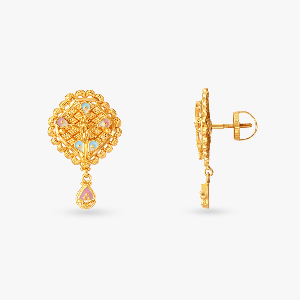 Cascade Gold Pendant and Earrings Set,,hi-res image number null