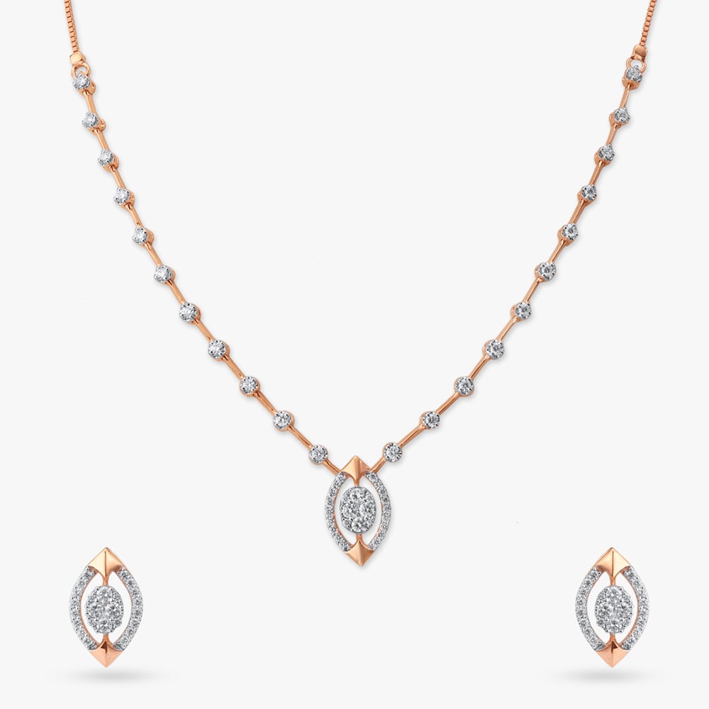 

Glimmer Bloom Diamond Necklace Set