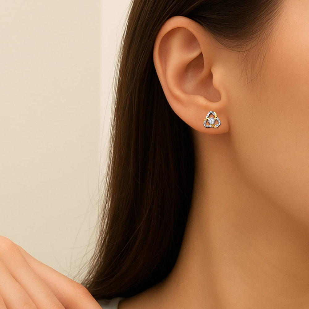 Glamourous Twirl Diamond Stud Earrings,,hi-res image number null