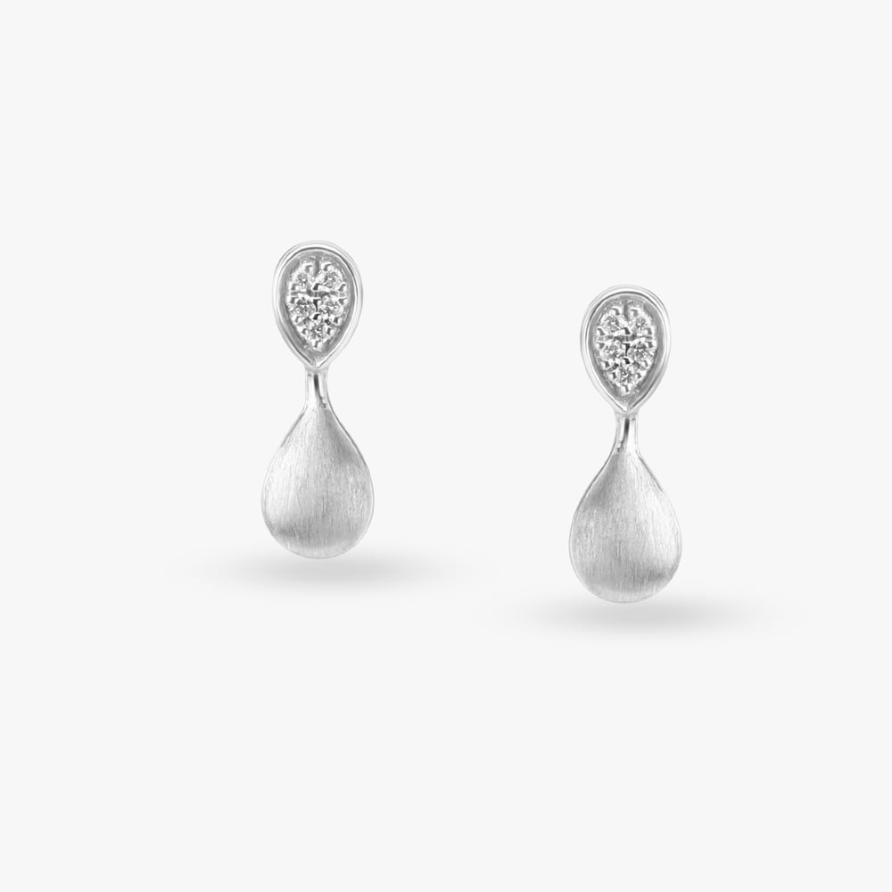 Teardrop Diamond Stud Earrings,,hi-res image number null
