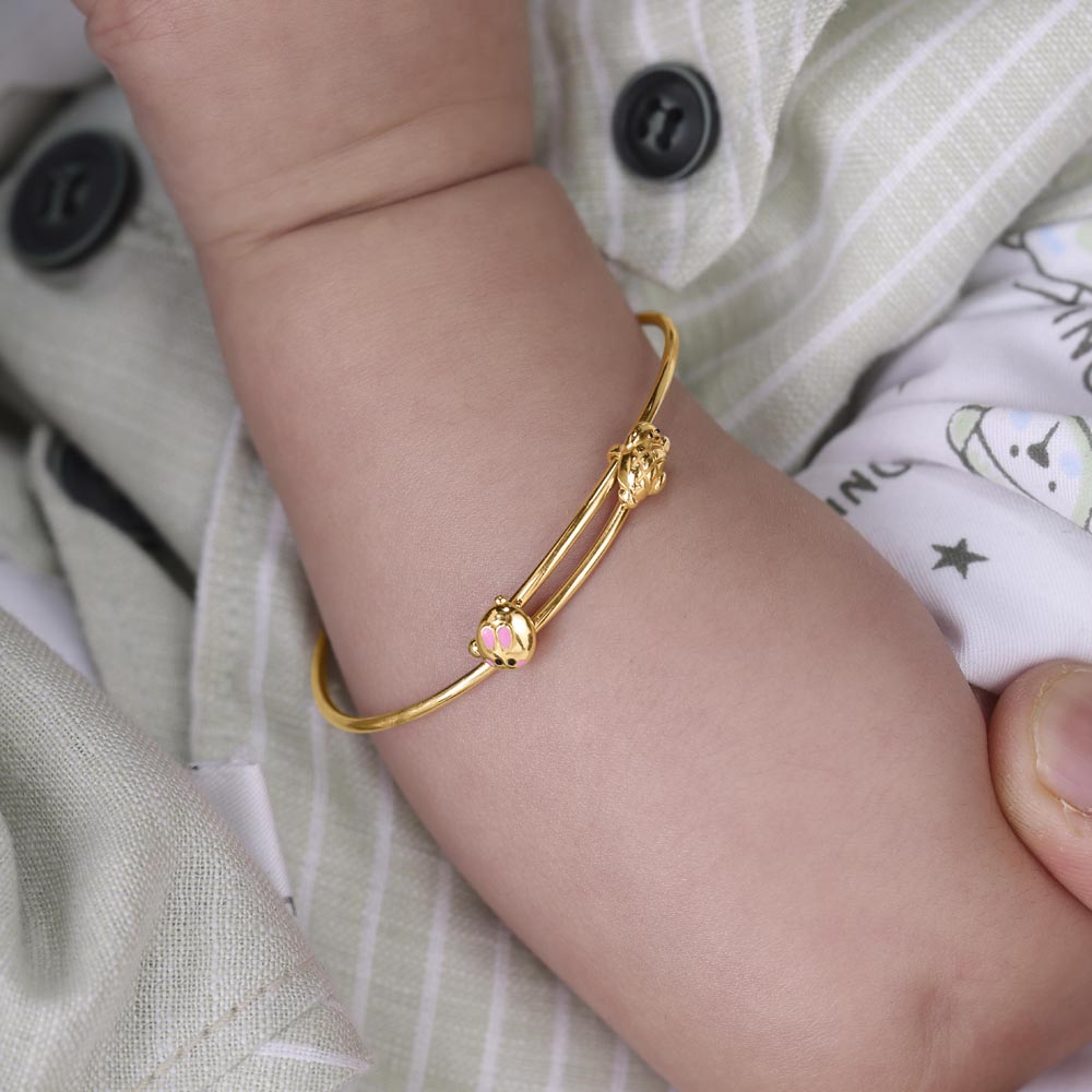 Pawfect Bear Gold Bangle,,hi-res image number null