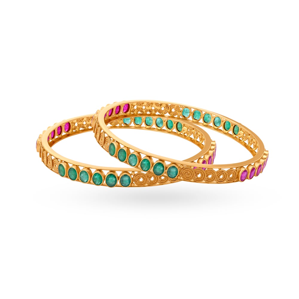 Opulent Gold Bangles,,hi-res image number null