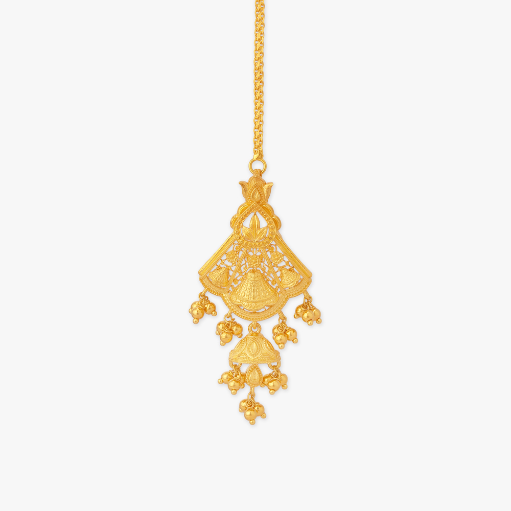 Madhubani Rasa Gold Maang Tikka,,hi-res image number null