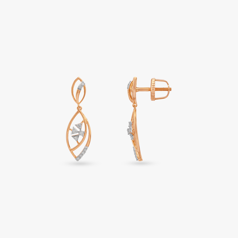Starlit Bloom Diamond Drop Earrings,,hi-res image number null
