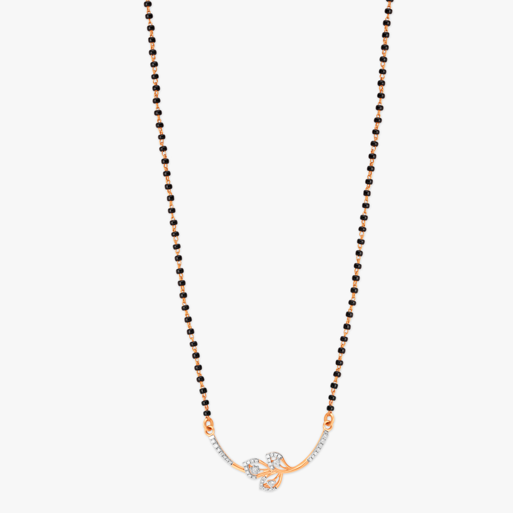 Leafy Charm Diamond Mangalsutra,,hi-res image number null