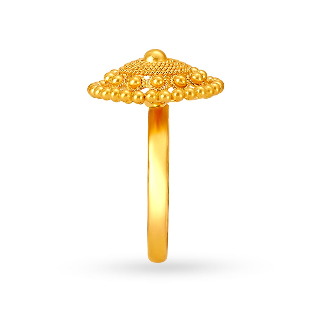 Breathtaking Floral Gold Finger Ring,,hi-res image number null