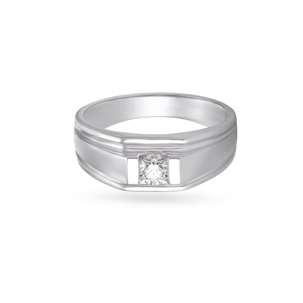 Mount Diamond Platinum Finger Ring For Men,,hi-res image number null