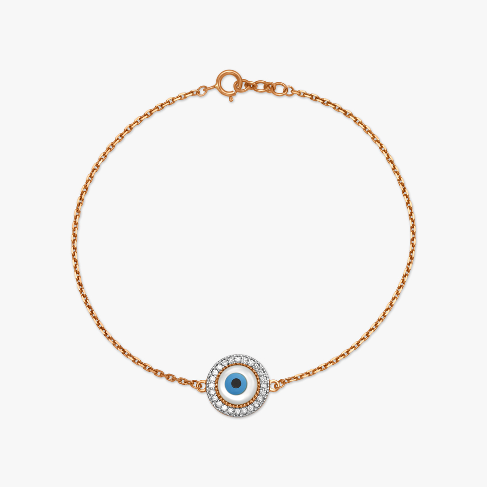 Delicate Evil Eye Diamond Bracelet,,hi-res image number null