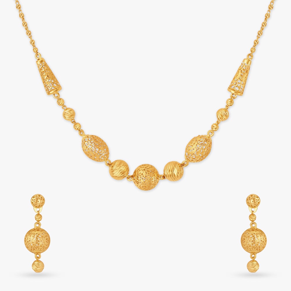 Elegant Jali-work Necklace Set,,hi-res image number null