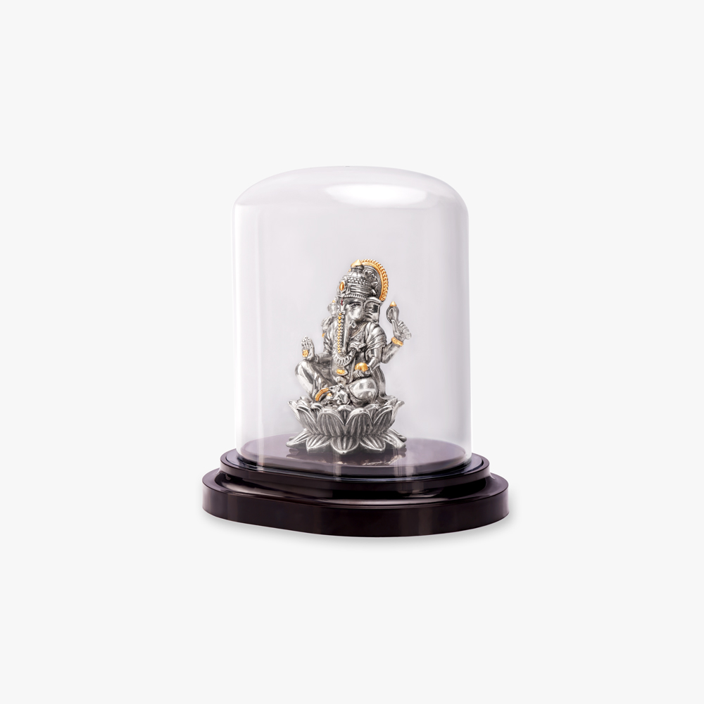 Divine Ganesh Silver Idol,,hi-res image number null