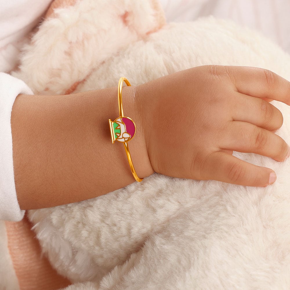 Ethlyn 2pcs/lot African Jewelry Anti- Allergy 18K Gold Plated Baby Kid's  Adjustable Bangles Bracelet : Amazon.in: Toys & Games