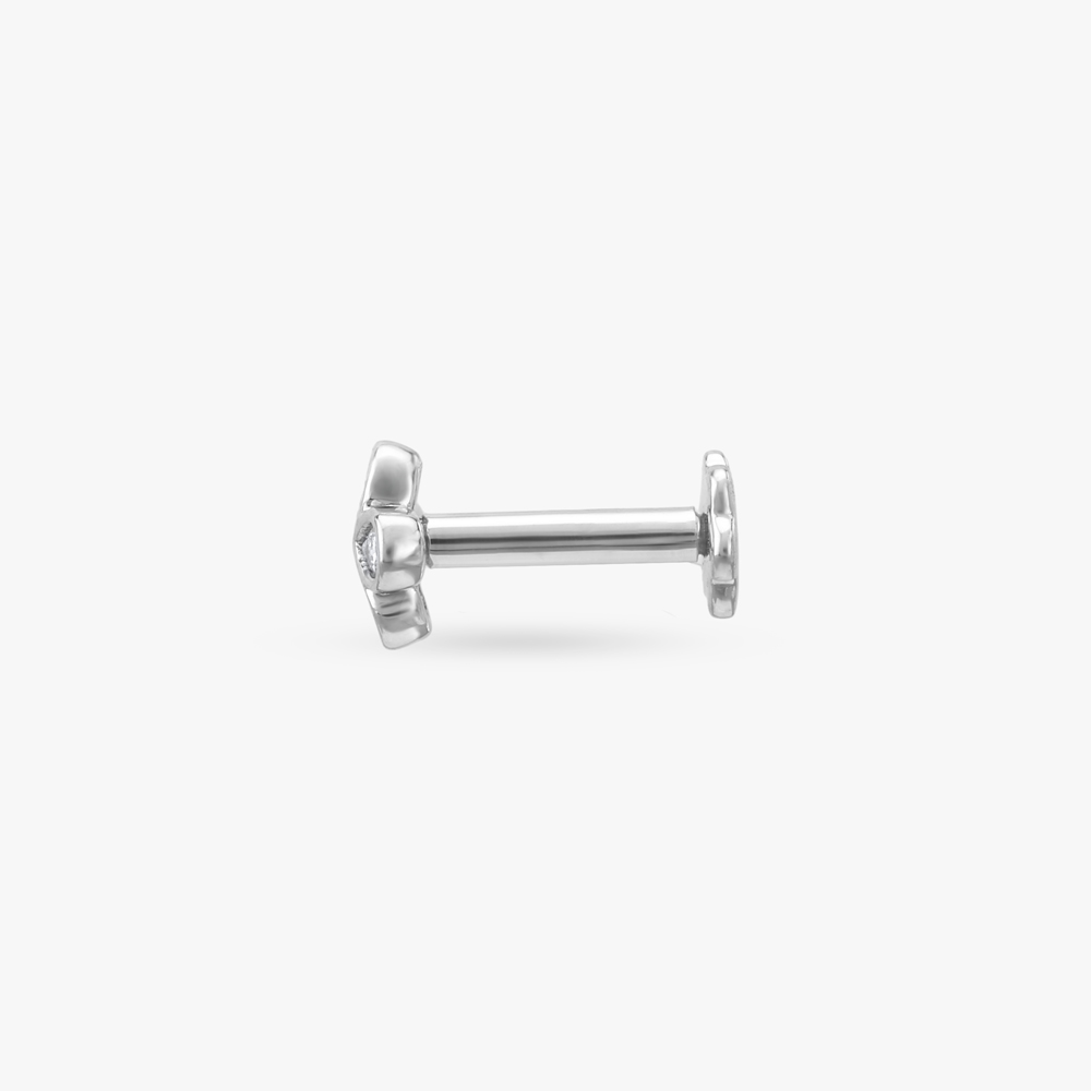 Lucky Clover Diamond Nose Pin,,hi-res image number null