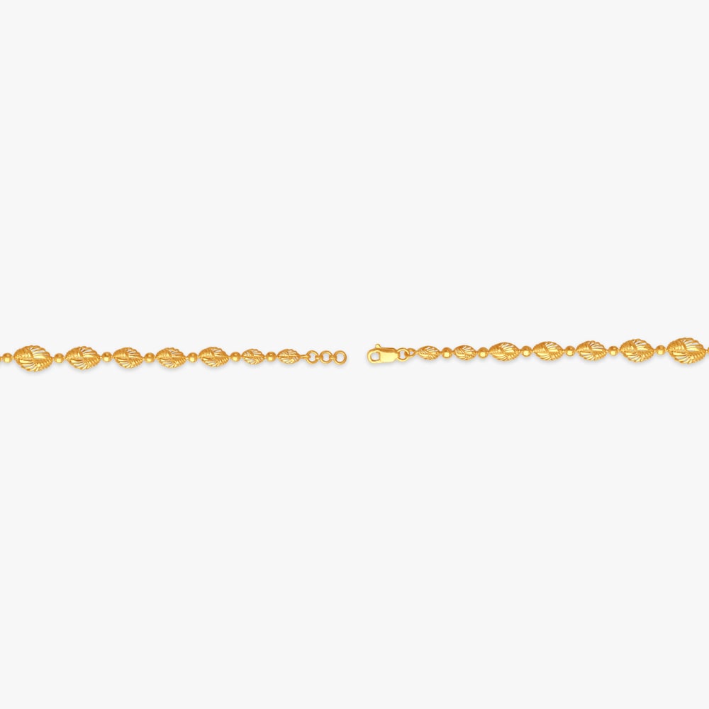 Leaf Link Gold Bracelet,,hi-res image number null