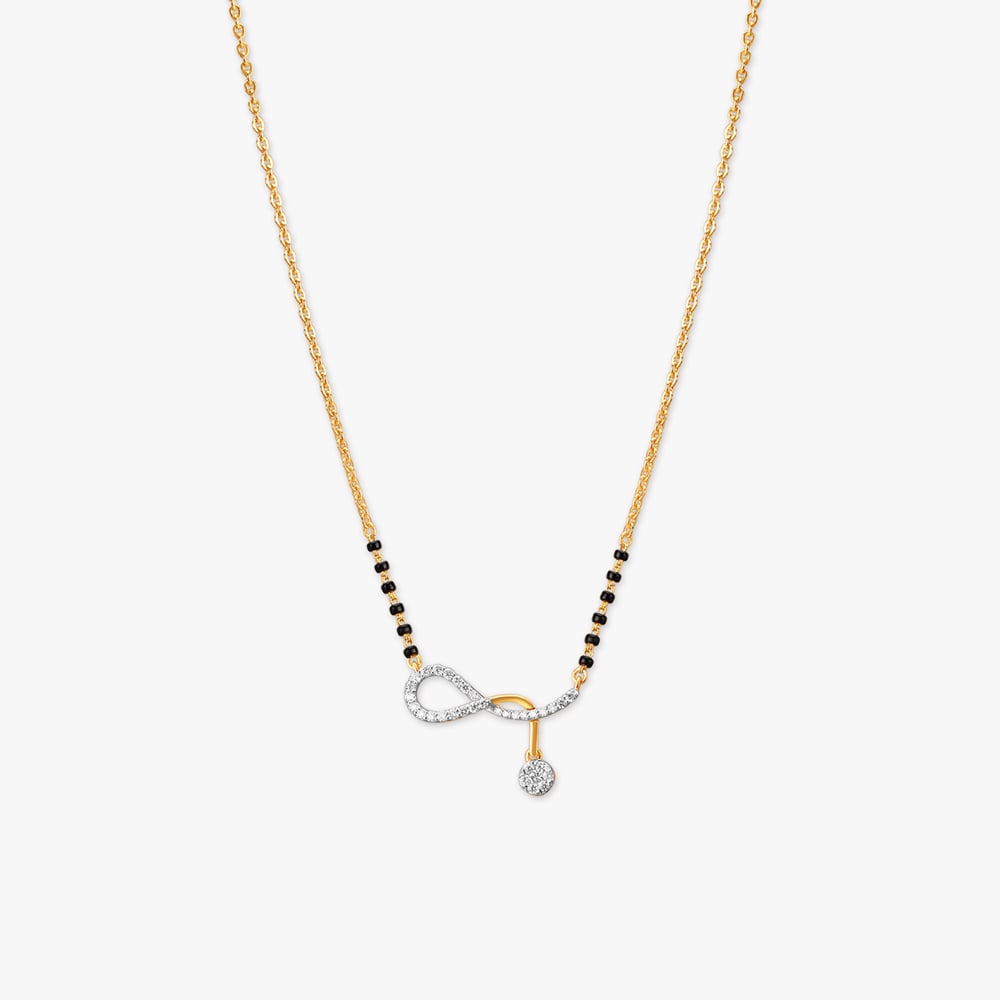Infinity Charm Diamond Mangalsutra,,hi-res image number null