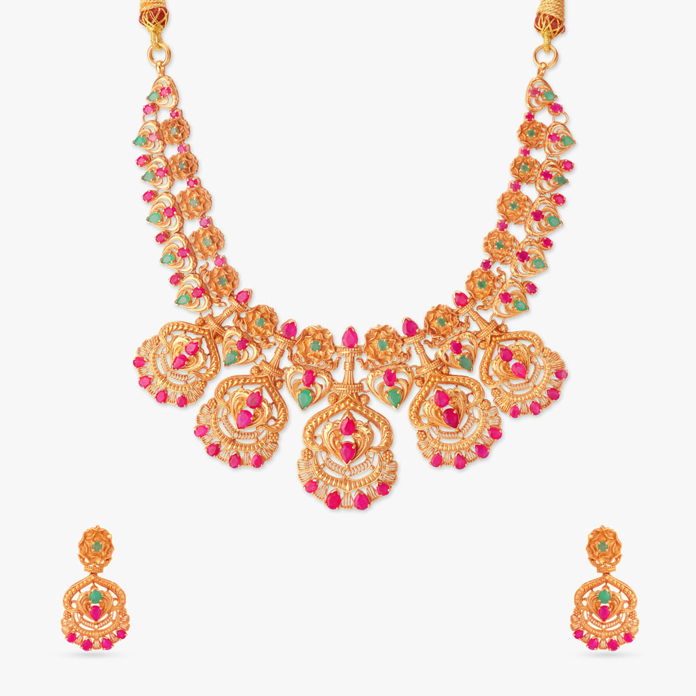 Regalia Bloom Necklace set,,hi-res image number null