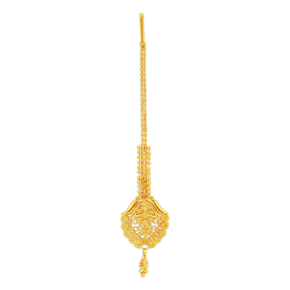 Elegant Gold Maang Tikka,,hi-res image number null