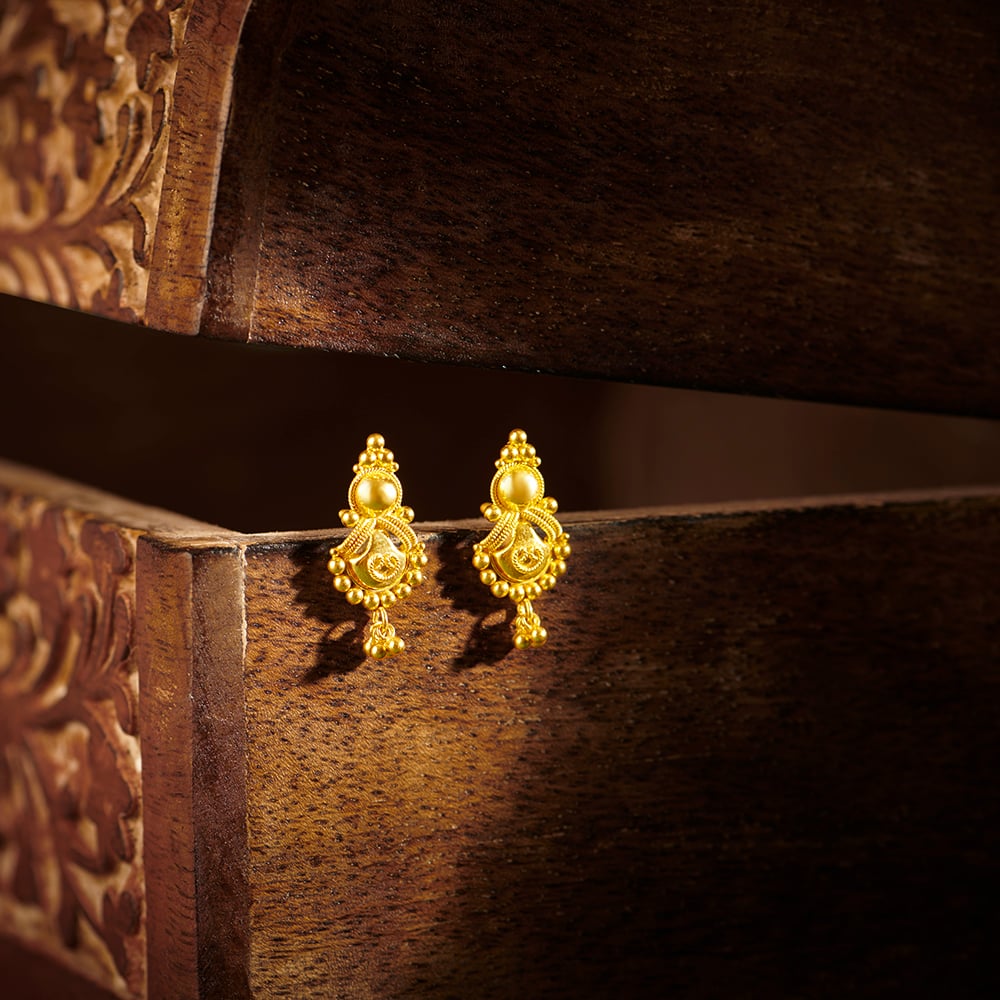 Plain Gold Earrings - Minimalistic and Elegant Designs | Shop Now –  Jewelegance