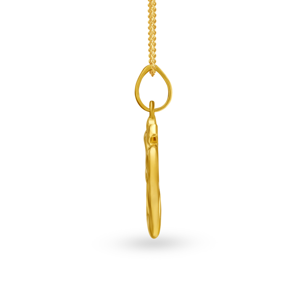 Auspicious Yellow Gold Om Pendant,,hi-res image number null