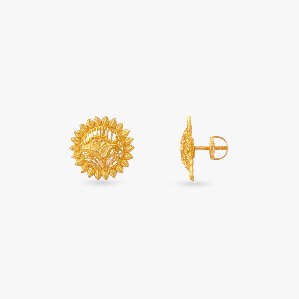

Bloom Radiance Gold Stud Earrings