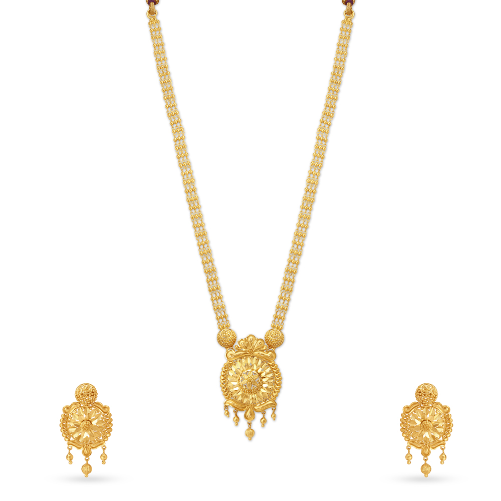 Buy Yellow Gold Necklaces & Pendants for Women by Malabar Gold & Diamonds  Online | Ajio.com