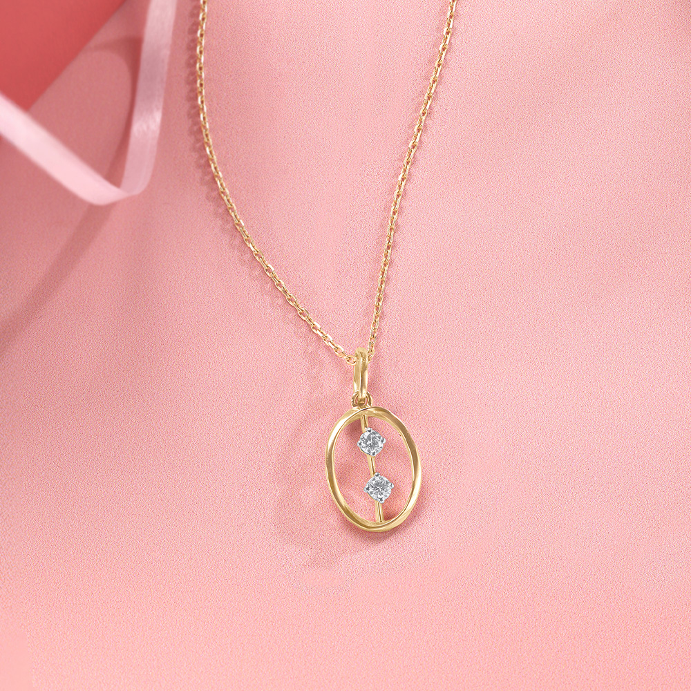 Oval Pop Diamond Pendant,,hi-res image number null