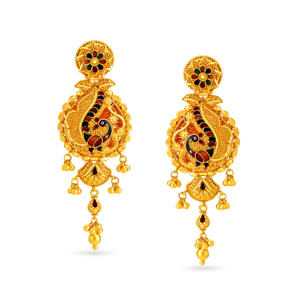 Vibrant Peacock Necklace Set,,hi-res image number null