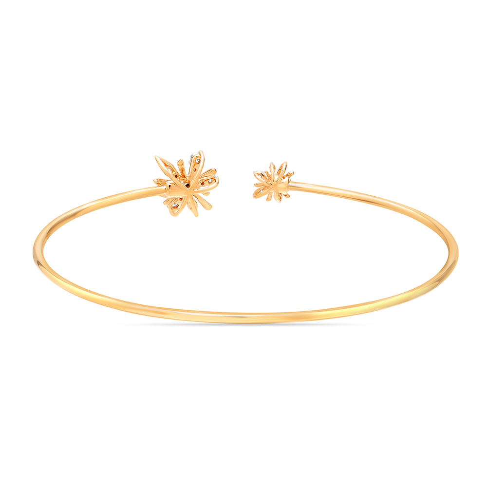 14kt Yellow Gold Blooming Diamond Bangle,,hi-res image number null