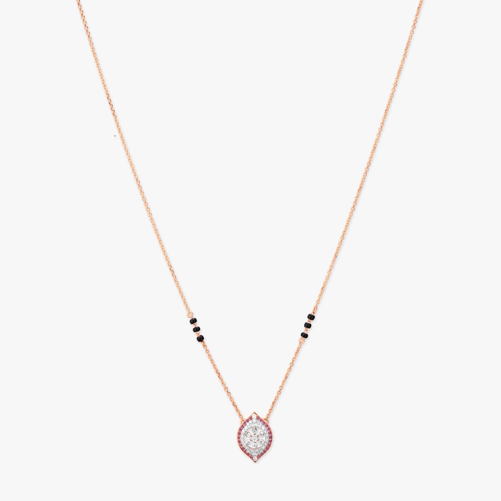 Blush Orbit Diamond Mangalsutra,,hi-res image number null