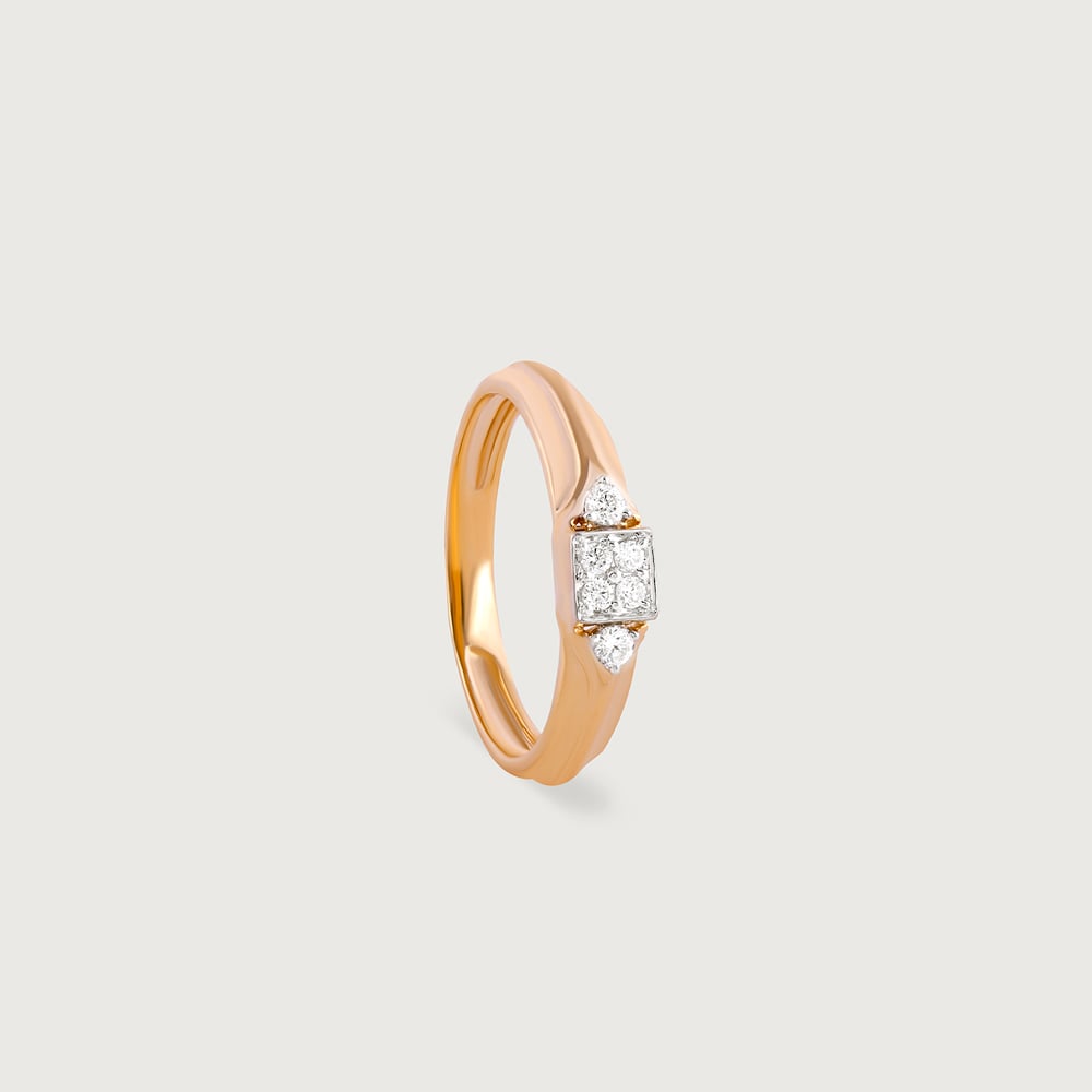 Square Game Gold & Diamond Finger Ring for Men,,hi-res image number null