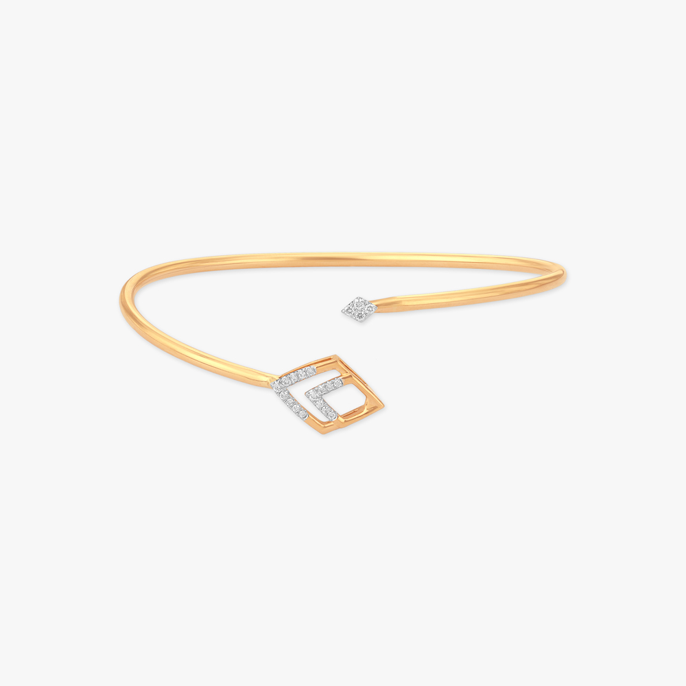 Nested Chevron Diamond Bangle,,hi-res image number null