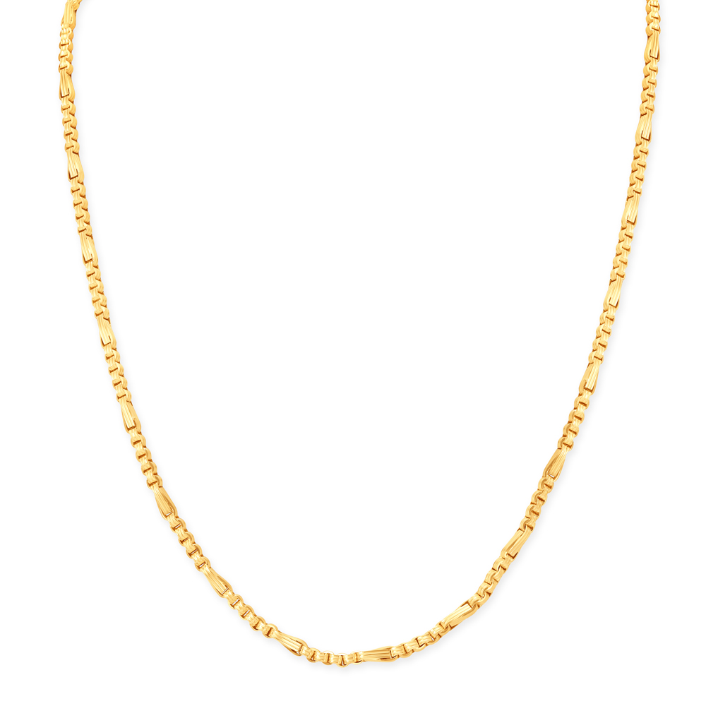 Indented Link Gold Chain for Men,,hi-res image number null