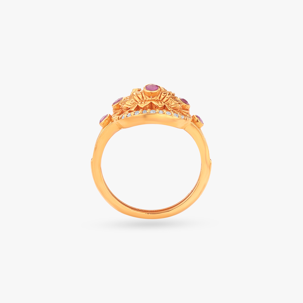 Divine Lakshmi Gold Ring,,hi-res image number null